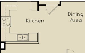 2 bed 2 Bath 1166 square feet floor plan C